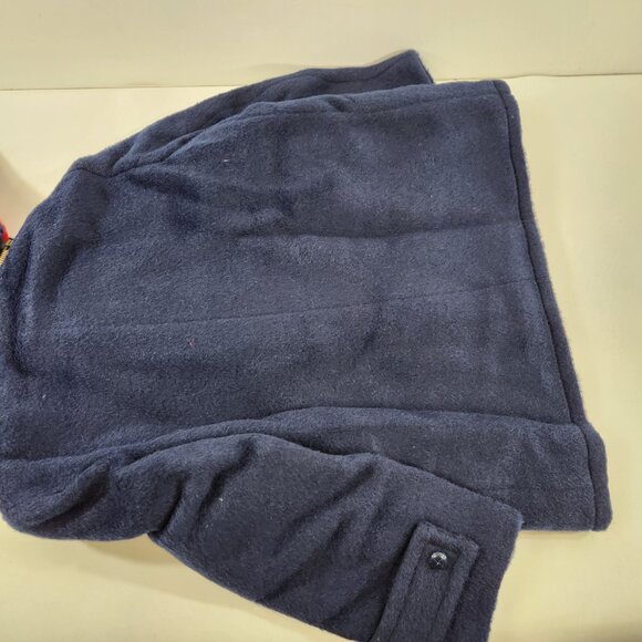 Vintage May May Kids Winter Coat Size 8 Detachable Hood Blue Red - Picture 9 of 11